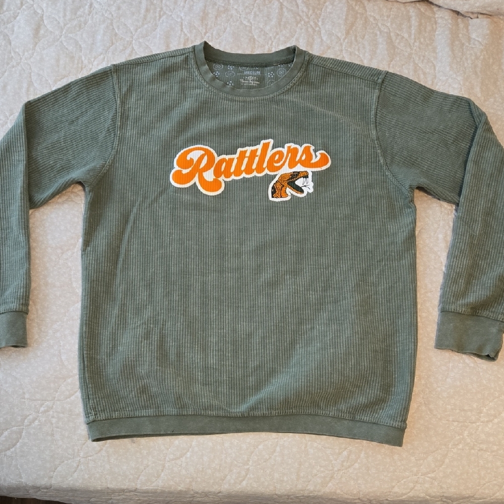 Rattlers Green Textured Sweatshirt